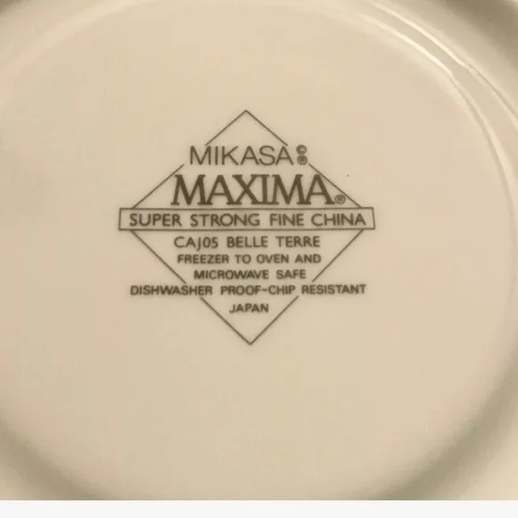 Mikasa Maxima Super Strong Fine China CAJ05 Belle Terre Set Of 8 Cups & Saucers - Picture 5 of 5